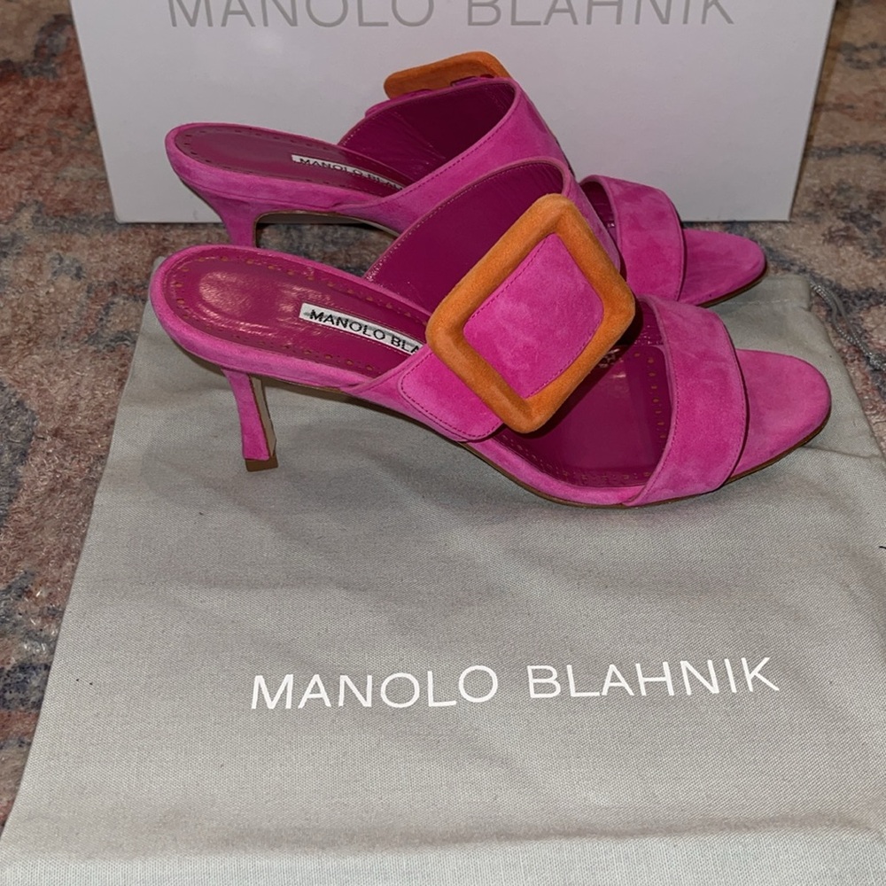 ❗️$845 MANOLO GABLE 81 HEELS NEW ❗️ - Picture 3 of 6